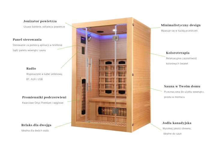 Infrasauna Nordum Basic (2 osoby) — náhled 8